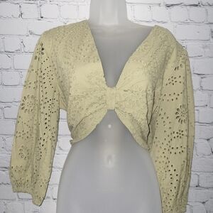 NWT Express Size XL Eyelet Crop Top